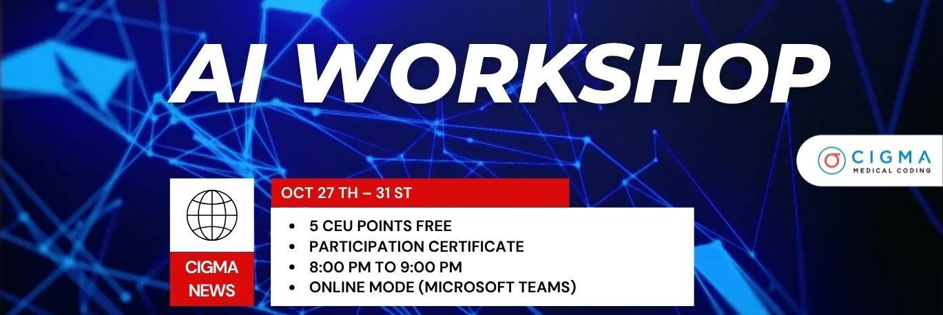 Cigma Medical Coding Calicut to Host Exclusive AI Workshop on 27 October to 31 October